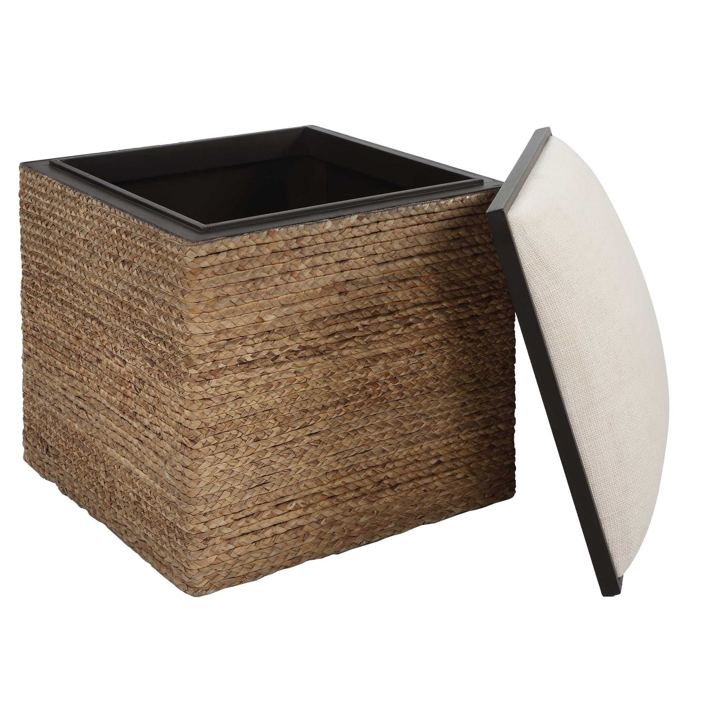 Island - Square Straw Accent Stool