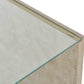 Maeva - Modern Glass Coffee Table - Woodtone