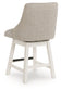 Robbinsdale - Upholstered Swivel Curved Back Barstool (Set of 2) - Antique White