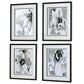 Tangled Threads - Abstract Framed Prints (Set of 4) - Pearl Silver