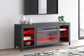 Cayberry - TV Stand With Fireplace - Black