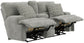 Renaldo - Power Console Loveseat With Zero Gravity Recline - Stone