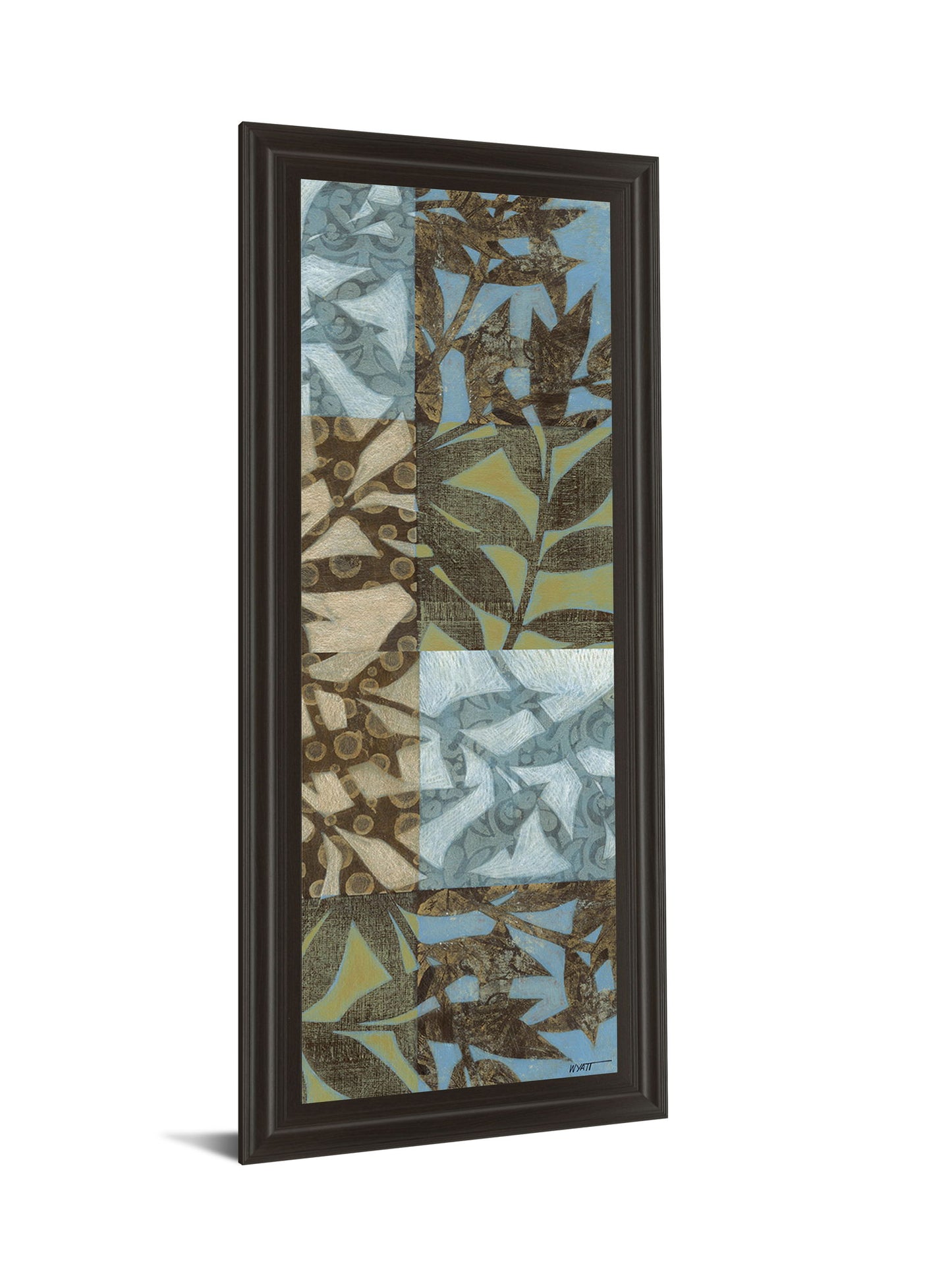 Leaves I - Framed Print Wall Art - Blue