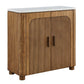 Mebarak - Reeded 2 Door Cabinet - Bronze,White,Woodtone