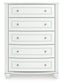 Kozlani - Five Drawer Chest - White