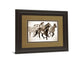 Painted Horses Run By Carol Walker - Framed Print Wall Art - Light Brown