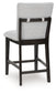 Neymorton - 5 Pc. - Rectangular Dining Room Counter Table, 4 Barstools - Dark Grayish Brown
