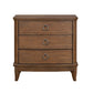 Bellevue - 3-Drawer Nightstand - Whiskey Brown