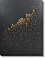 Golden Cluster Drift - 36" x 48" Framed Wall Art - Black