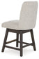 Burkhaus - Upholstered Swivel Barstool (Set of 2) - Beige / Dark Brown