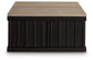Rylandyn - Lift Top Cocktail Table - Black / Light Brown