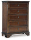 Trellington - Five Drawer Chest - Brown