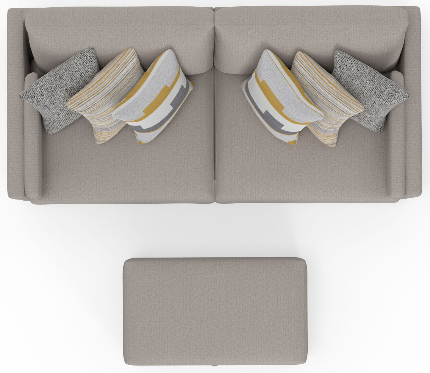 Trevor - Extra Deep Oversized Sofa With Included Storage Cocktail Ottoman