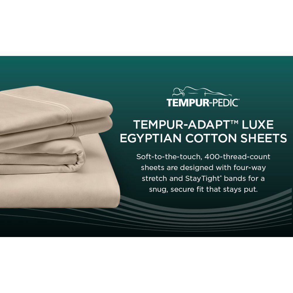 Tempur-Adapt - Tempur-Adapt Luxe Egyptian Cotton Sheets - Graphite
