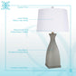 "Sage Elegance" Art Glass Table Lamp (Set of 2) - Frosted Sage Green / Frosted Crystal