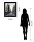 Rainy Avenue - 28" x 34" Framed Wall Art - Dark Gray