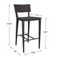 Calbas - Outdoor Bar Stool - Java Black
