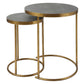 Aragon - Brass Nesting Tables (Set of 2)
