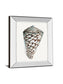 Modern Shell With Teal Il By Patricia Pinto - Mirror Framed Print Wall Art - White
