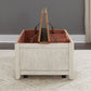 Farmhouse Reimagined - Storage Trunk - Antique White / Chestnut Tops