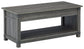 Freedan - Rect Lift Top Cocktail Table - Grayish Brown