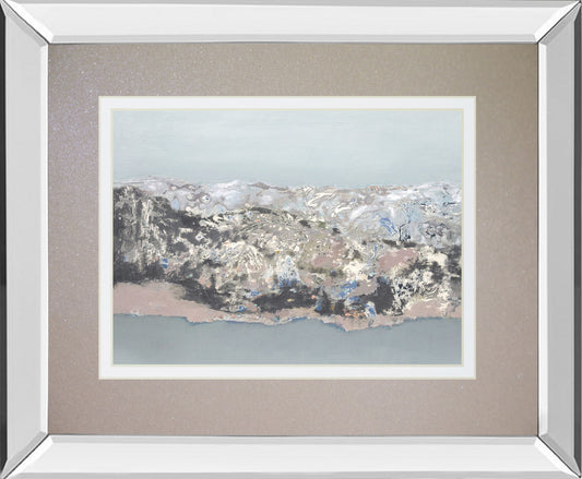 Terrain By Caroline -Mirror Framed Print Wall Art - Dark Gray