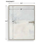 Simple Serenity - Framed Abstract Art - White / Light Blue