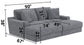Cozy - 2 Piece Double Wide Chaise With USB Charging Ports
