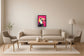 Neon Toucan Groove - 21" x 29" Framed Wall Art - Pink