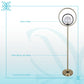 "Eclipse Aura" Metal Floor Lamp - Matte Black / Soft Gold / Clear