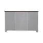 River Place - 2 Door 9 Drawer Dresser - Riverstone White & Tobacco