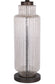 Lumina Ripple Ribbed Glass & Metal Table Lamp (Set of 2) - Clear Glass With Gold Flecks / Oil Bronze
