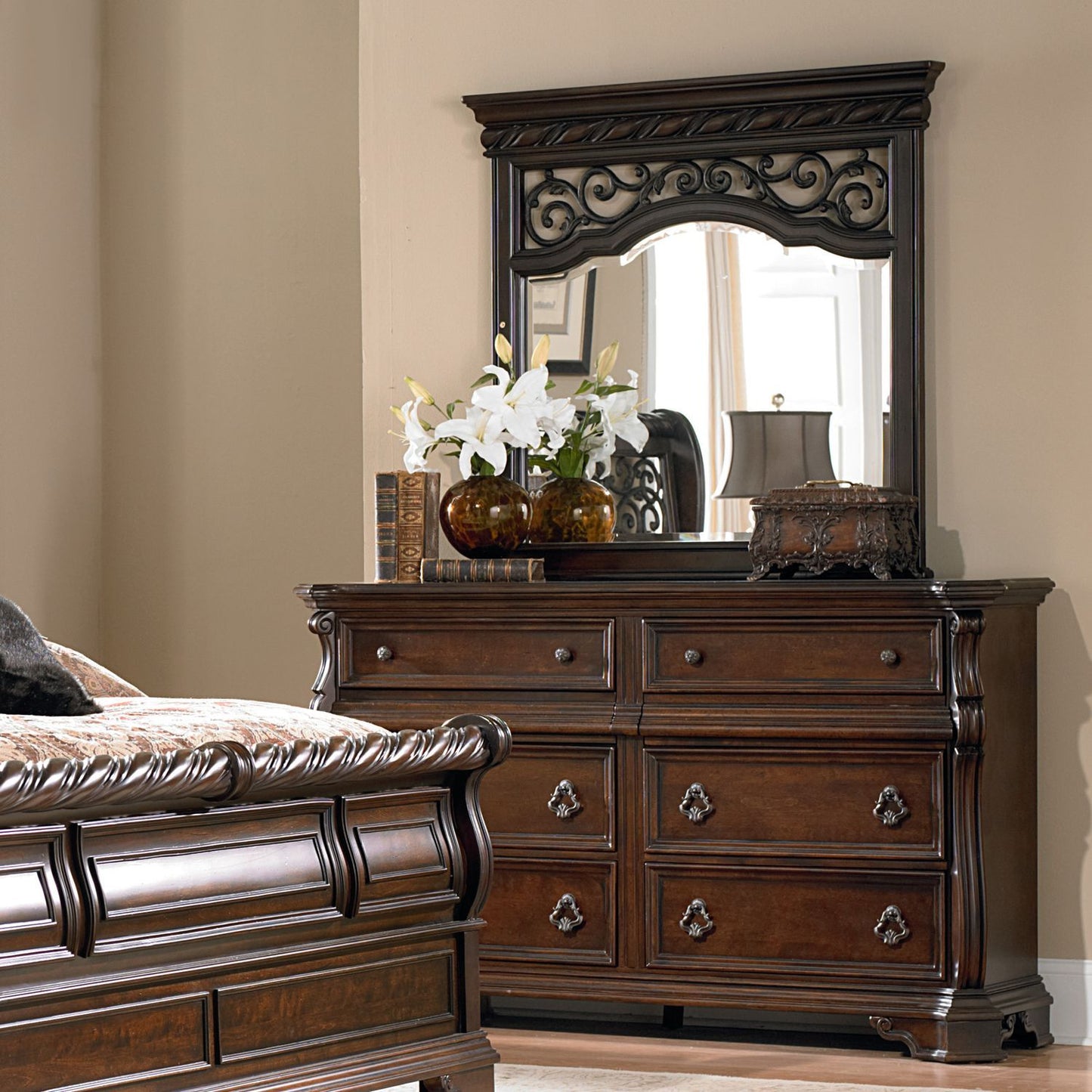 Arbor Place - Landscape Mirror - Dark Brown