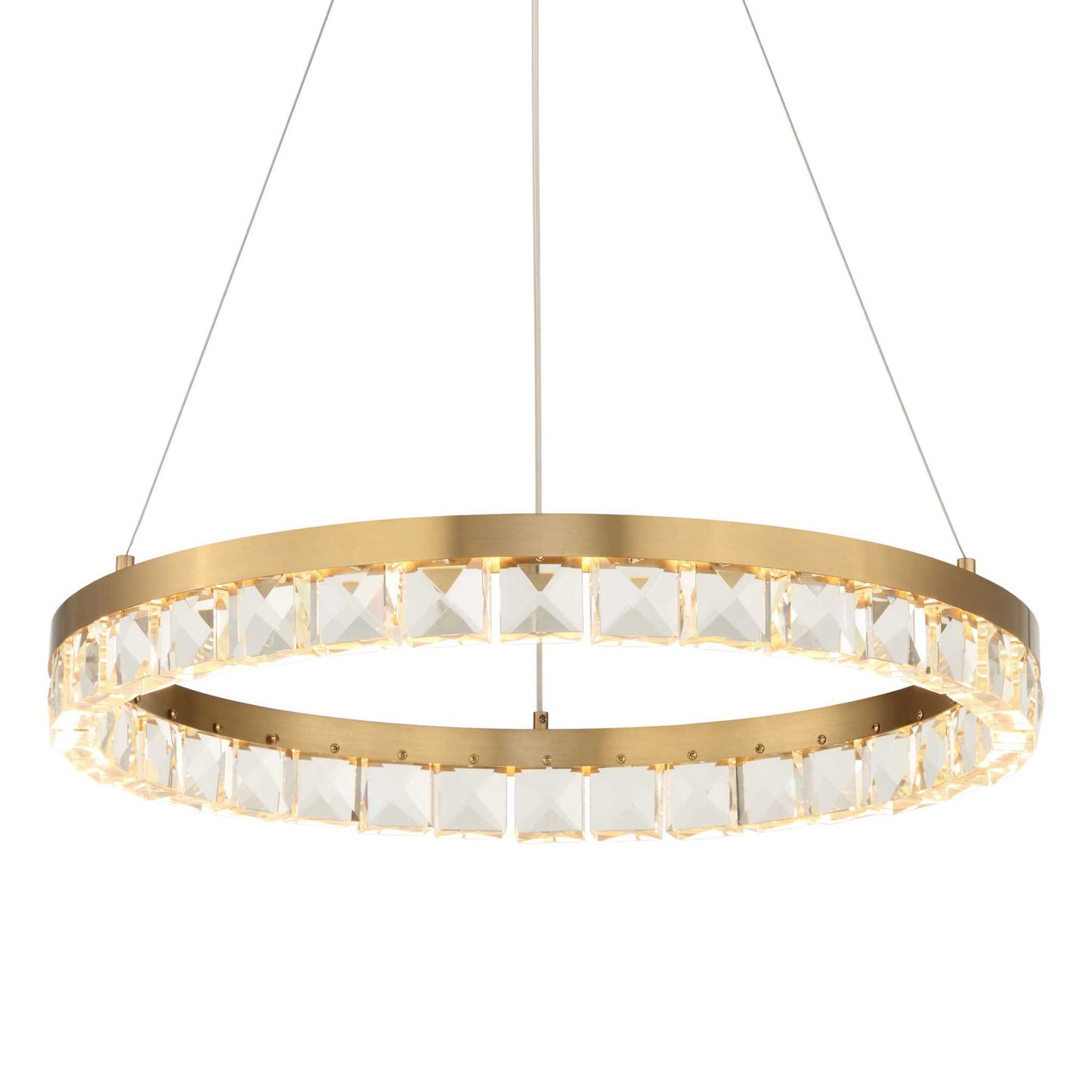 Segovia - Round Crystal LED Chandelier - Gold