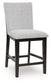 Neymorton - 5 Pc. - Rectangular Dining Room Counter Table, 4 Barstools - Dark Grayish Brown