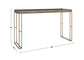 Cardew - Modern Console Table - Pearl Silver & Gold