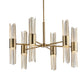 Cret - 12 Light Brass Chandelier - Bronze