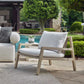 Strapped - Outdoor Lounge Chair - Light Brown / Pearl Silver