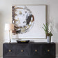 Moon Landing - Hand Painted Abstract Art - Black / Brown / Gold / Gray / White