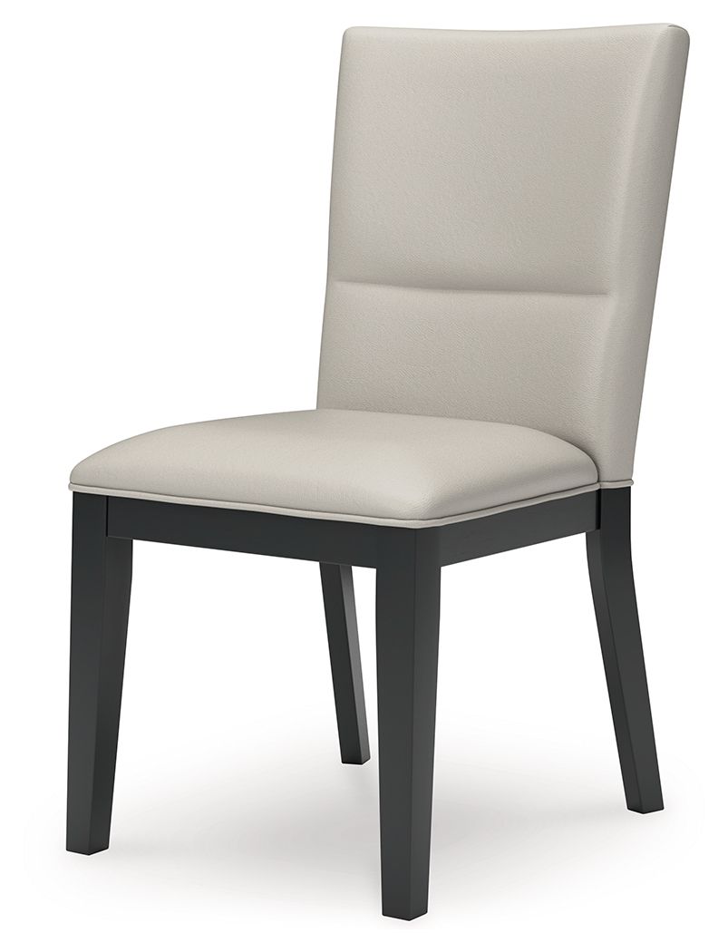 Glinari - Dining Upholstered Side Chair (Set of 2) - Taupe / Black