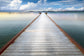 Small - Long View Pier By Danita Delimont - Gray