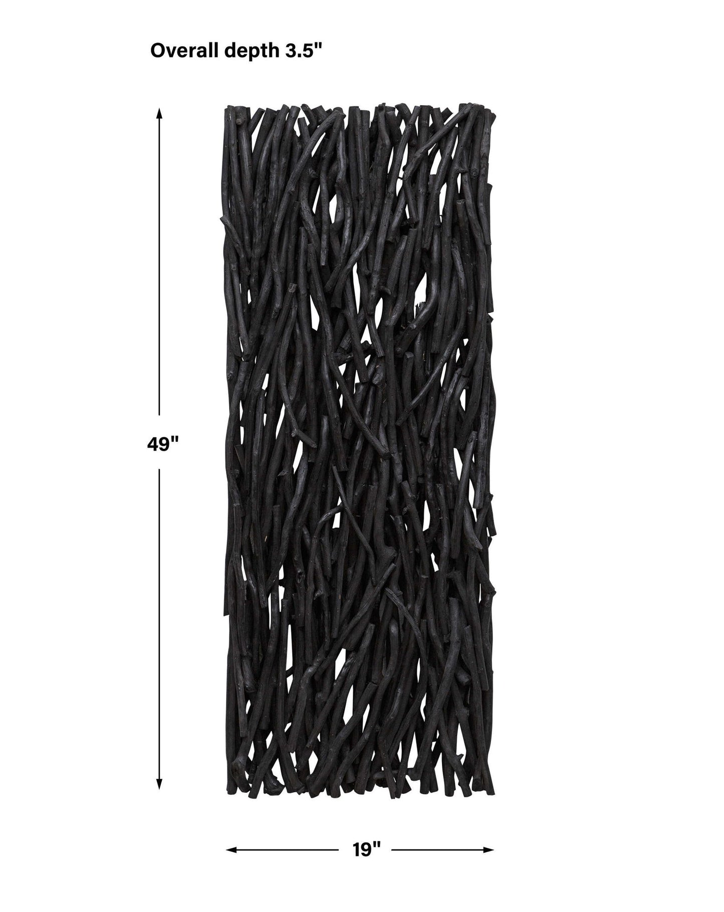 Gathered Teak - Wood Wall Decor - Black