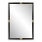 Larkin - Dark Wood & Brass Mirror - Dark Brown