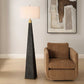 Lathey - Tapered Floor Lamp - Black