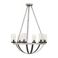 Edgecomb - 6 Light Indoor-Outdoor Chandelier - Black / Gray