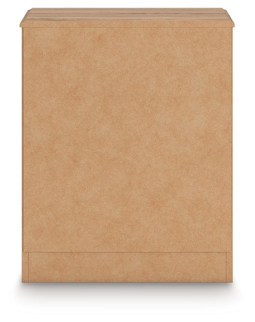 Aleaport - One Drawer Night Stand - Warm Brown