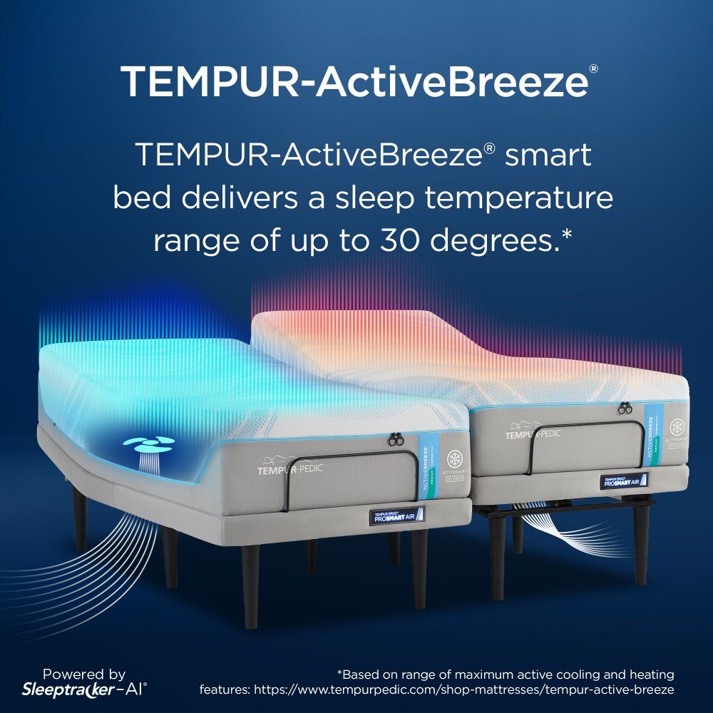 Tempur-Breeze - Tempur-ActiveBreeze Medium Hybrid Mattress - Queen