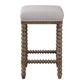Pryce - Wooden Counter Stool - White & Light Brown