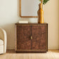 Flores - Burl Wood 2 Door Cabinet - Brass,Woodtone