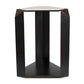 Keenan - Geometric Accent Table - Bronze / White